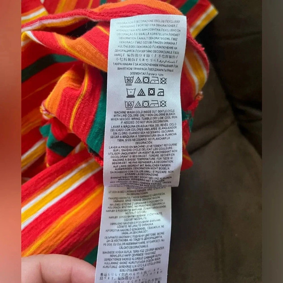 Guess J Balvin Vibras Short Sleeve Embroidered Striped‎ T Shirt Medium - Picture 7 of 7